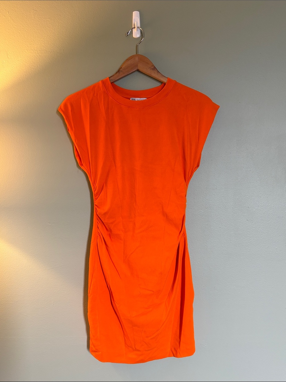 Zara Bright Orange Crewneck Tee